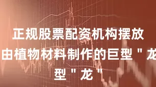 正规股票配资机构摆放着由植物材料制作的巨型＂龙＂
