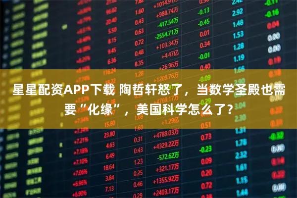 星星配资APP下载 陶哲轩怒了，当数学圣殿也需要“化缘”，美国科学怎么了？